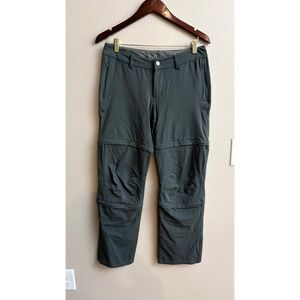 REI Convertible Hiking Pants 6 Gray Nylon Spandex Outdoor Trail Zip-Off Cargo